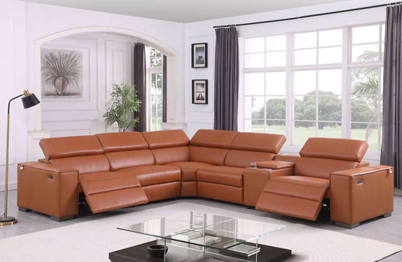 6Pcs Picasso Reclining Sectional (Carmel 2 Power) (NE)