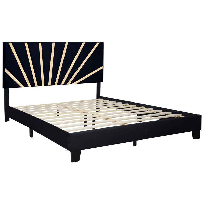 Nico Black Platform Bed (HH)