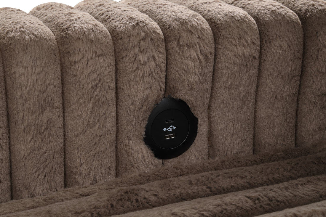 Forever Mocha Sectional With Pull-Out Bed (HH)