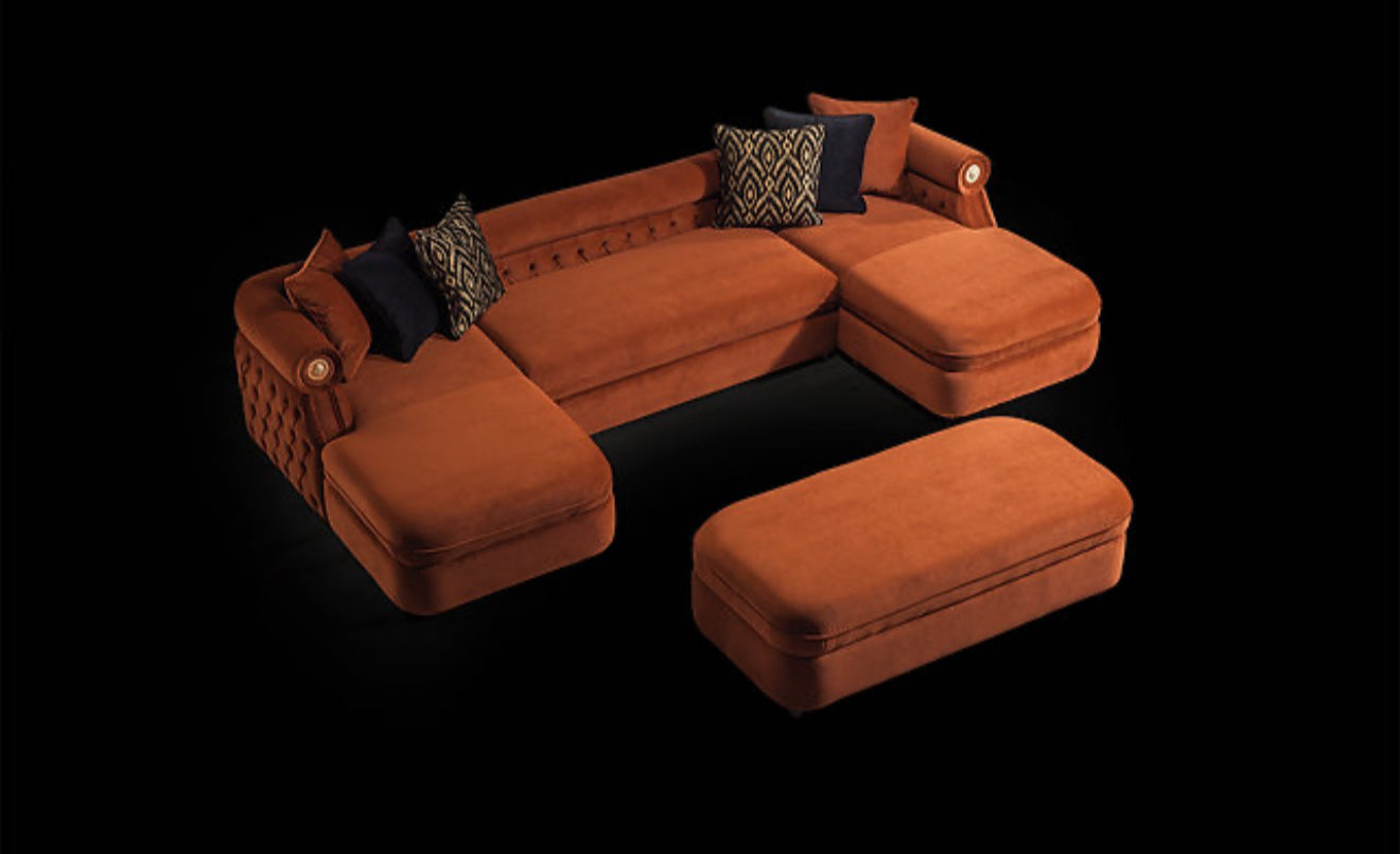 Brooklyn Sectional (Orange) (NE)