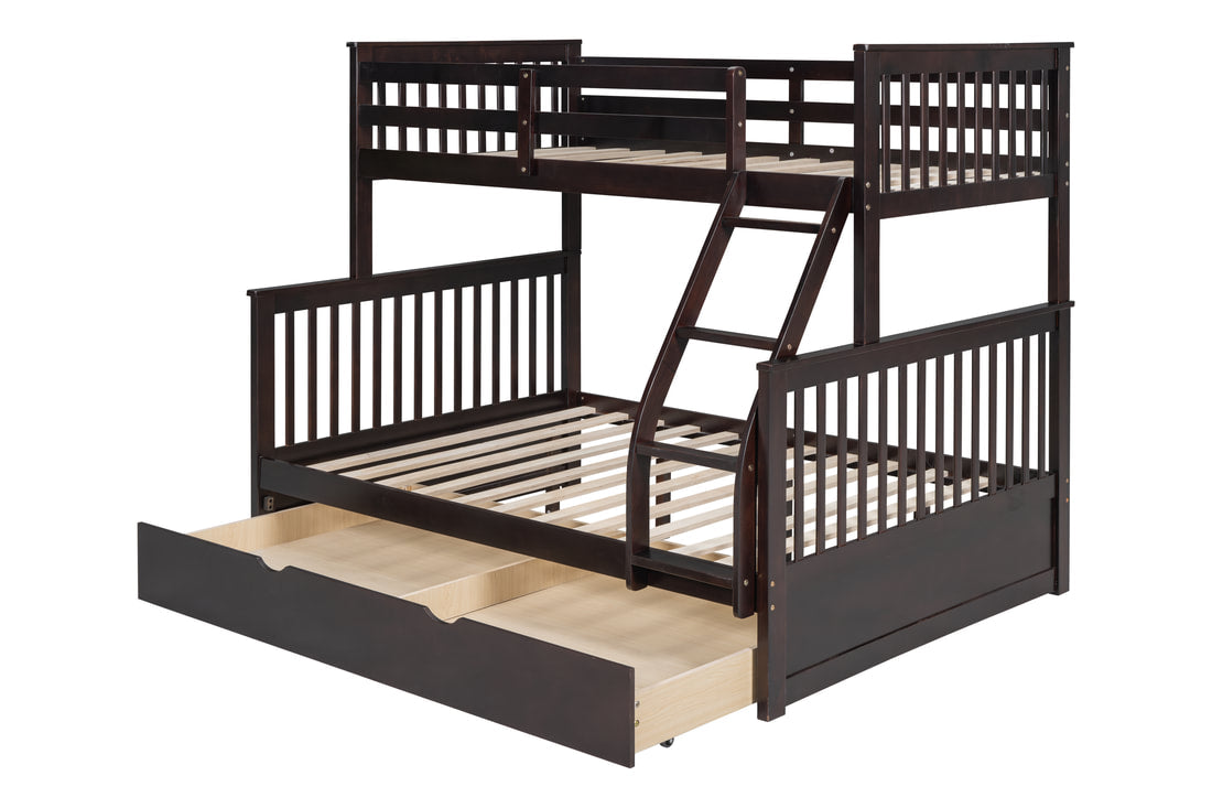 BB20 Twin/Full Bunk Bed w/Twin Trundle Espresso (HH)