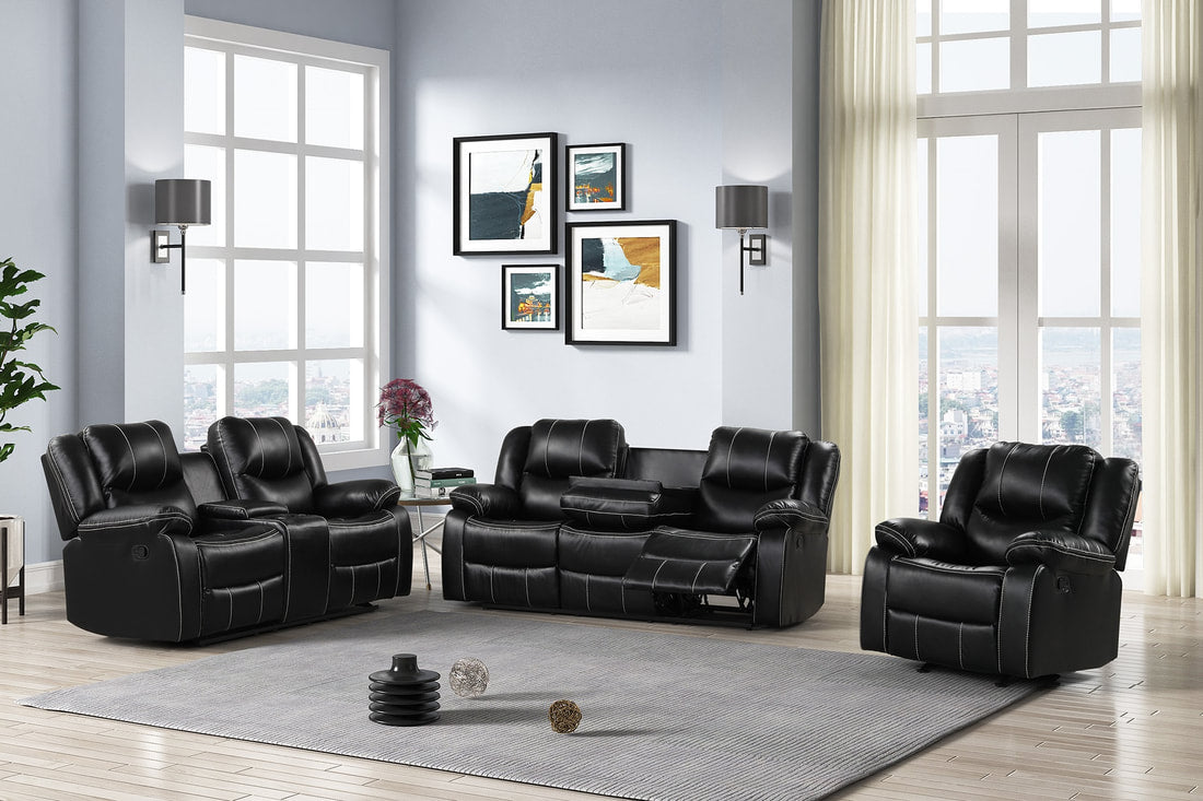 Carter Black - 3PC Reclining Set (HH)