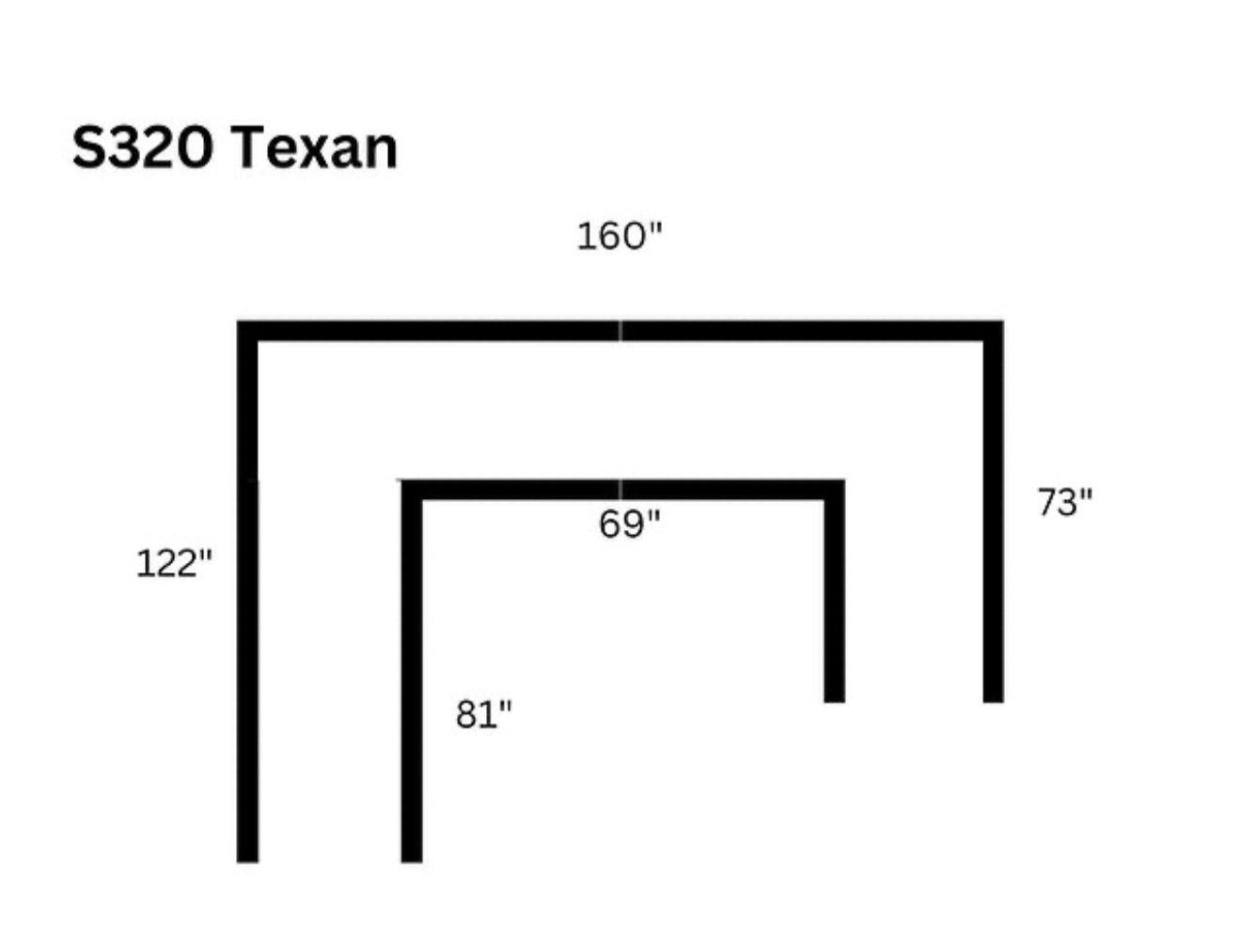 Texan 4pcs Sectional (Ivory) (NE)