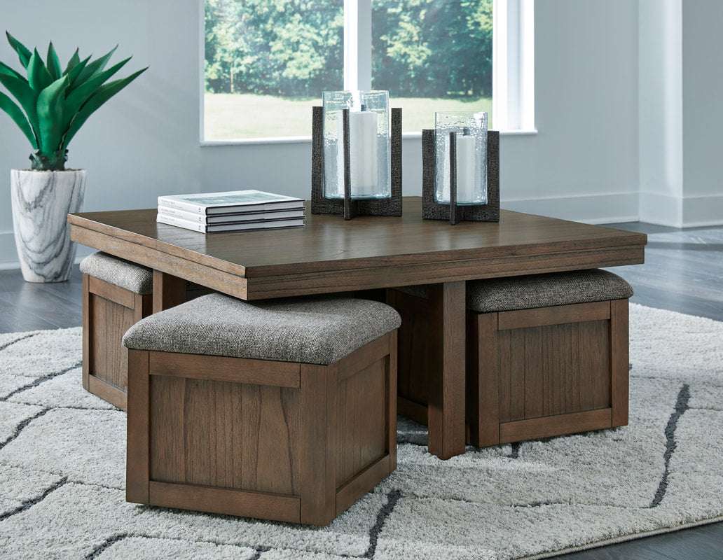 T738-20 Cocktail Table w/Stools (HH)