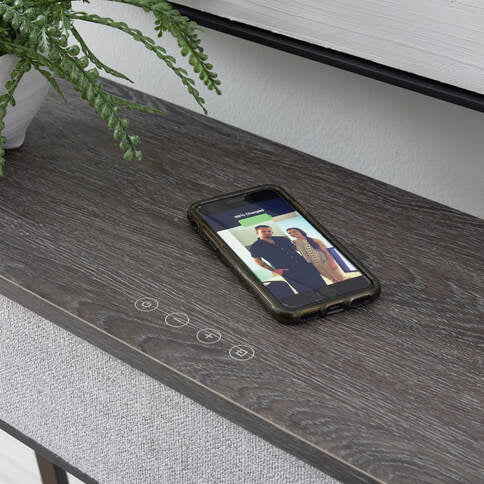 A4000640 Console Sofa Table w/Speaker & Charger (HH)