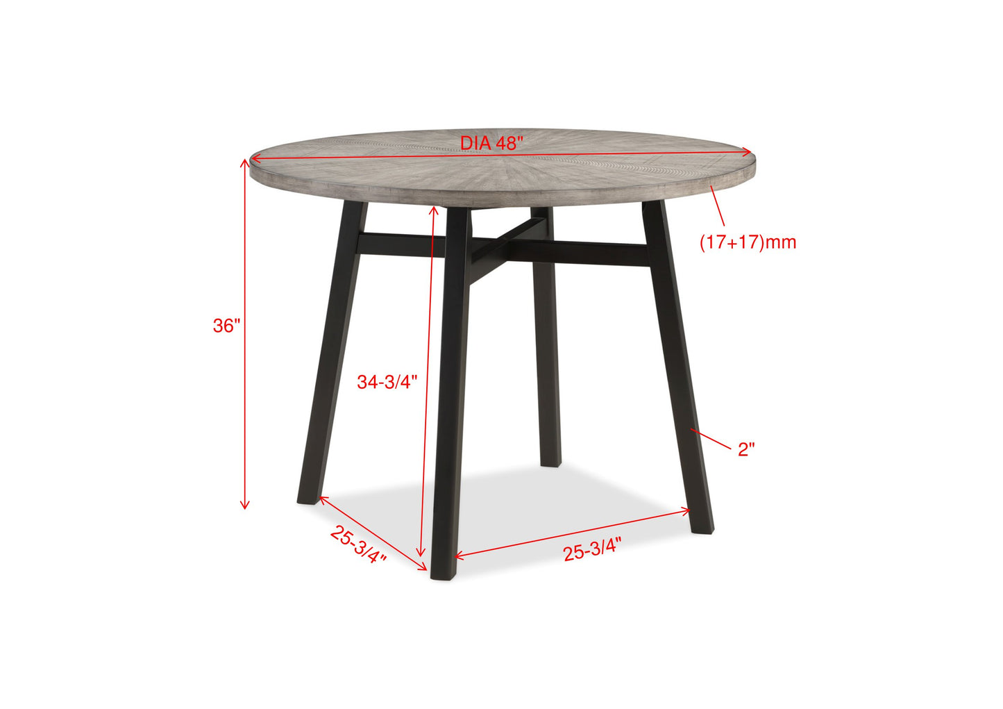 MATHIS COUNTER HEIGHT TABLE (CM)