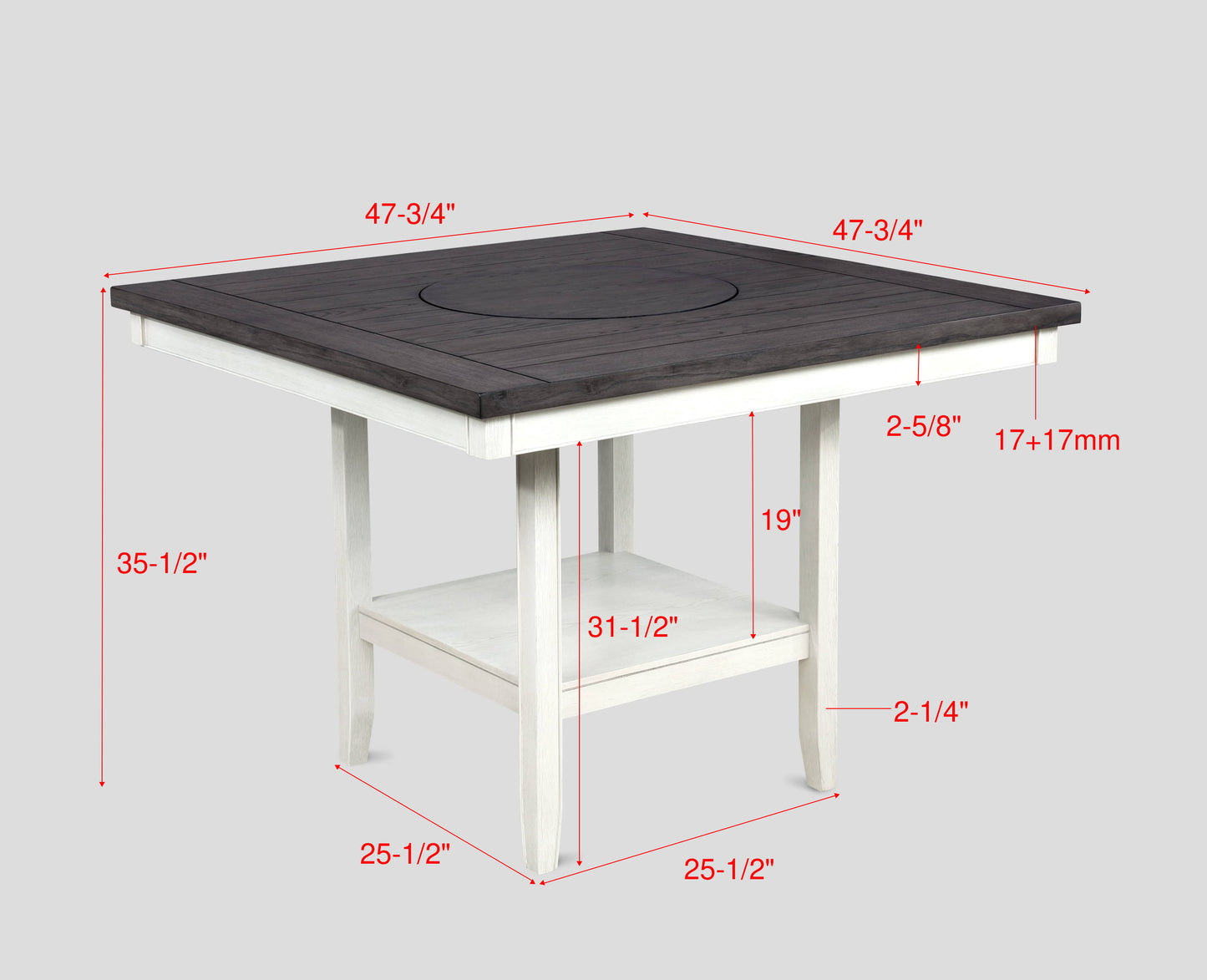 FULTON COUNTER HEIGHT CHALK GREY DINING (CM)