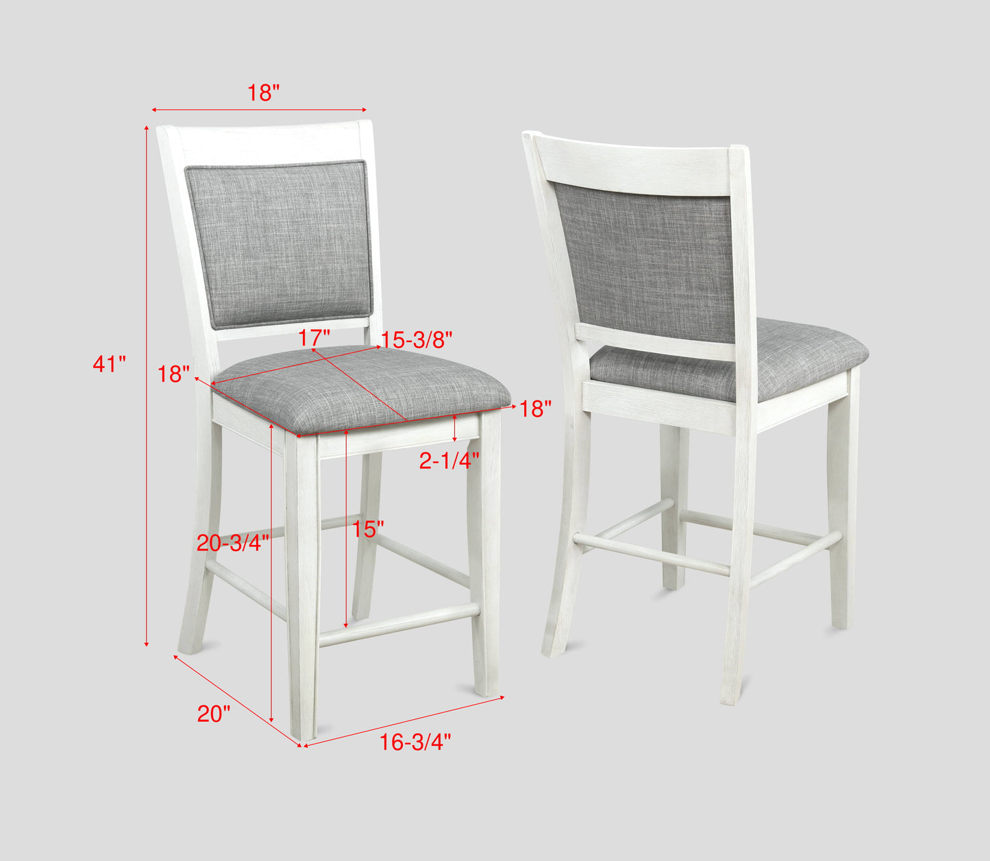 FULTON COUNTER HEIGHT CHALK GREY DINING (CM)