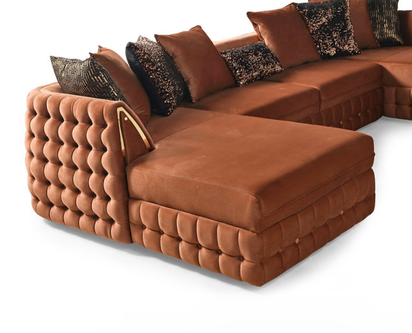 Sicilya Sectional (Rust Orange) (NE)