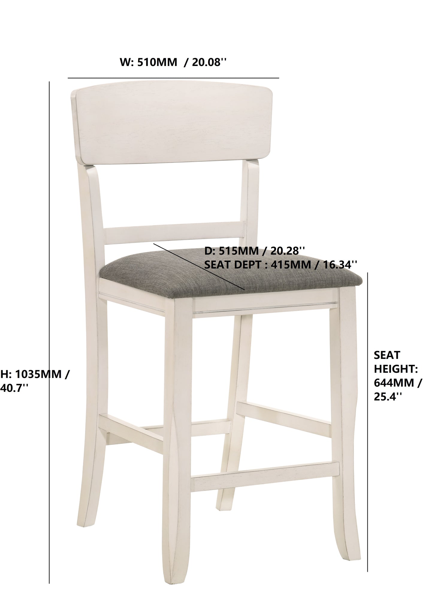 CONNER CHALK GREY COUNTER HEIGHT DINING