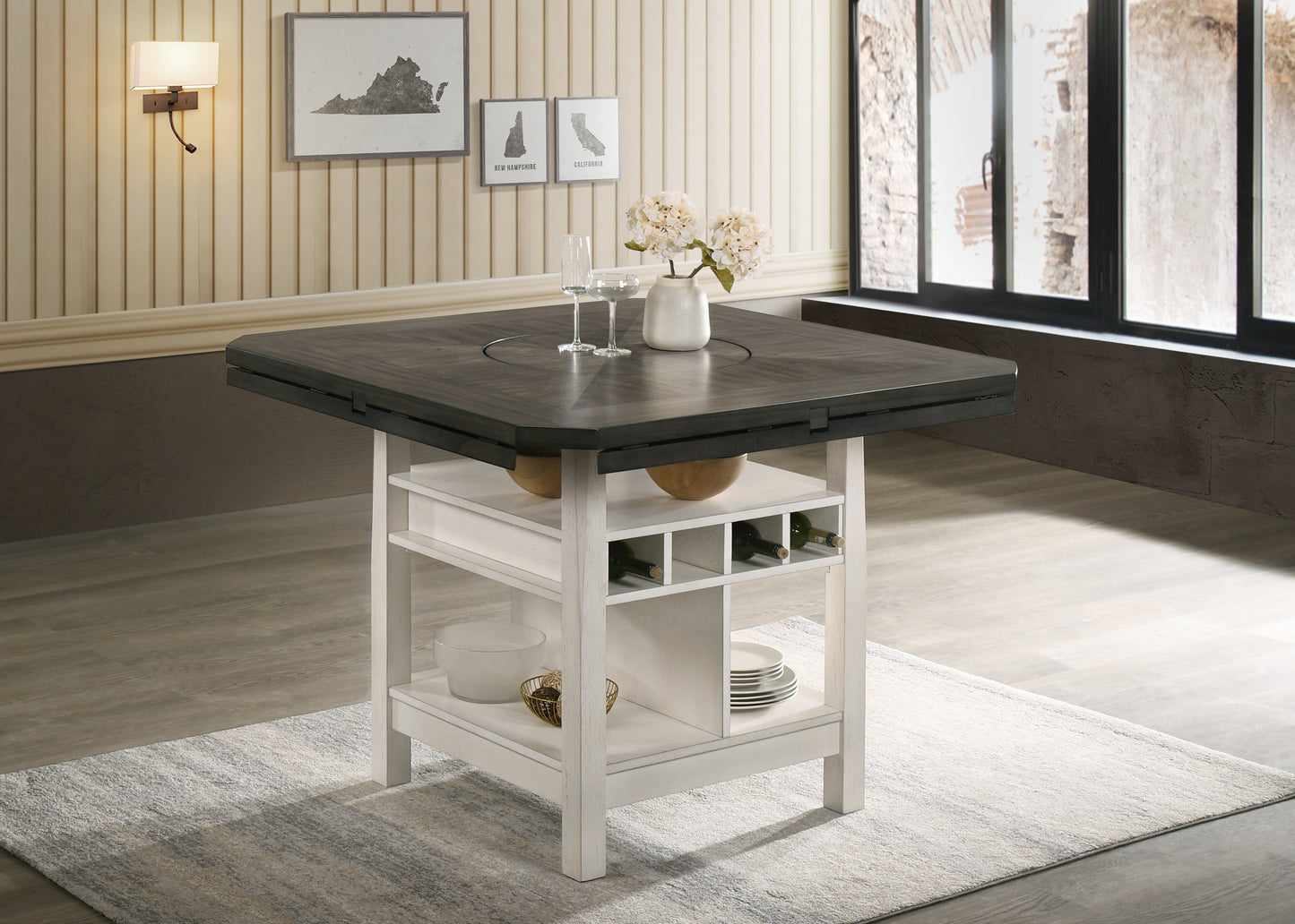 CONNER CHALK GREY COUNTER HEIGHT DINING