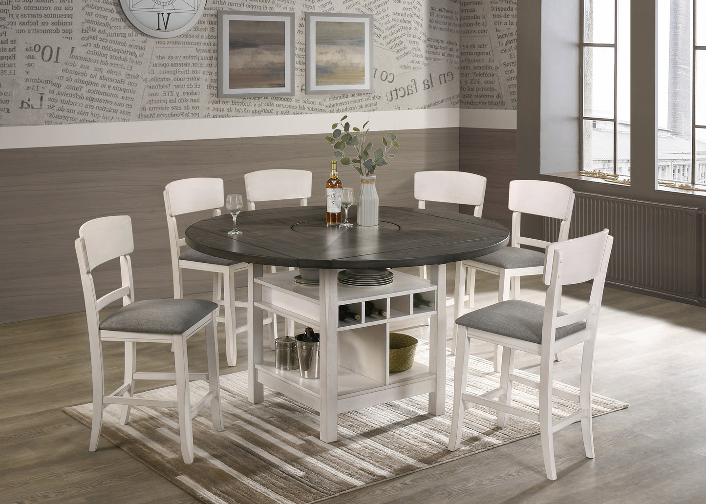 CONNER CHALK GREY COUNTER HEIGHT DINING
