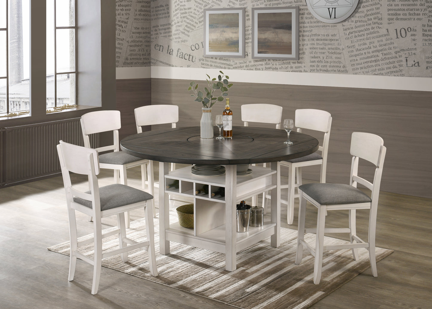 CONNER CHALK GREY COUNTER HEIGHT DINING