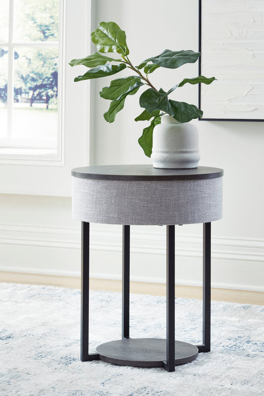 A4000641 - Accent Table w/Speaker, Wireless Charger, Lights (HH)