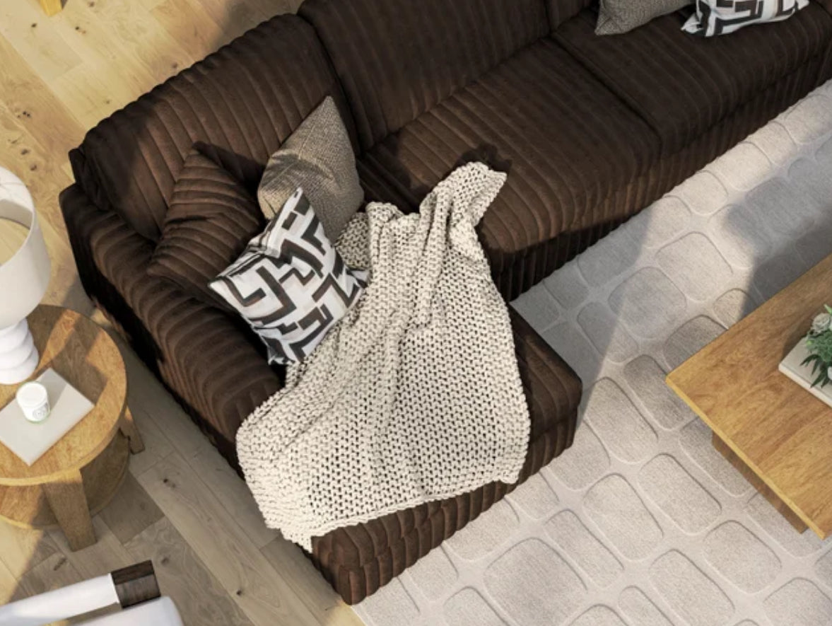 Ashley Chocolate 4PC Oversized Sectional (HH)