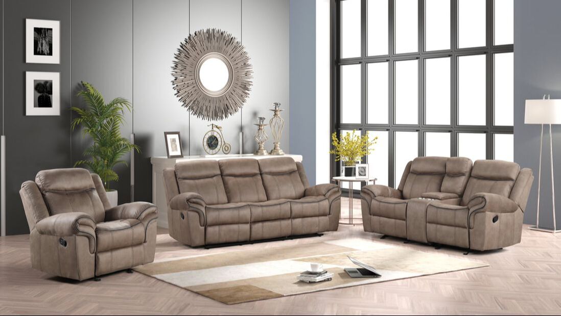 Andres Brown - 3pc Reclining Living Room Set (HH)