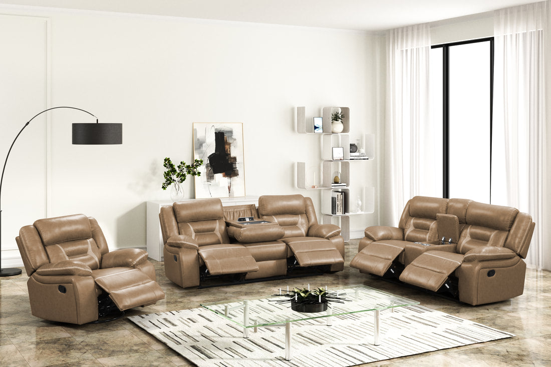 Luka20 Saddle OVERSIZED 3PC Reclining Set (HH)