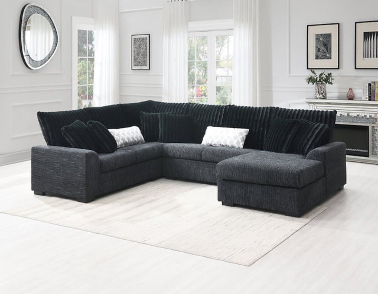 Brady Sectional (Black) (NE)