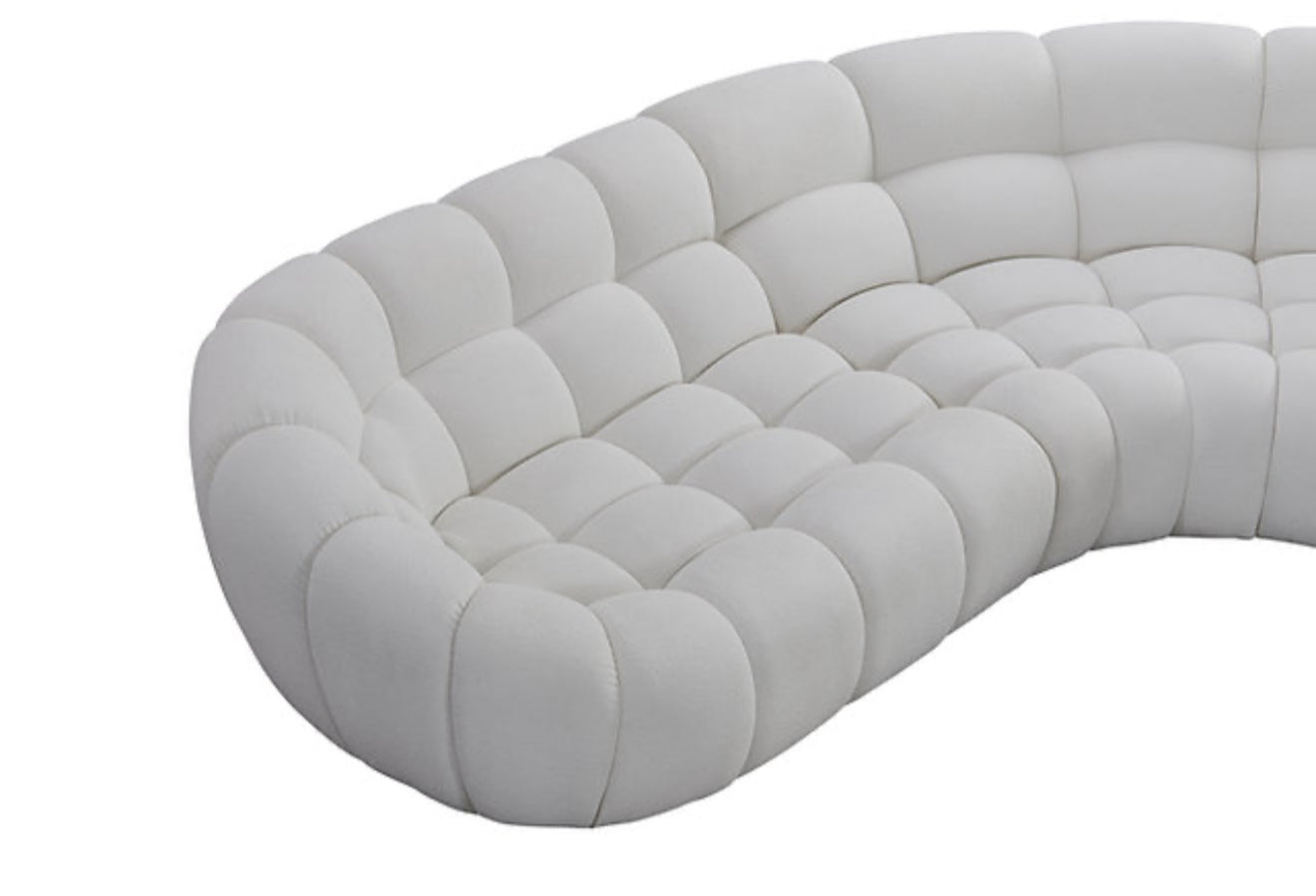 Bubbles Sectional (White) (NE)
