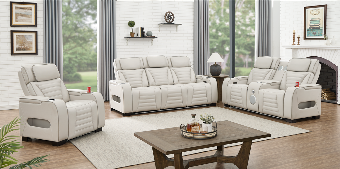 TOKYO 3PC Sand Power Reclining Set (HH)