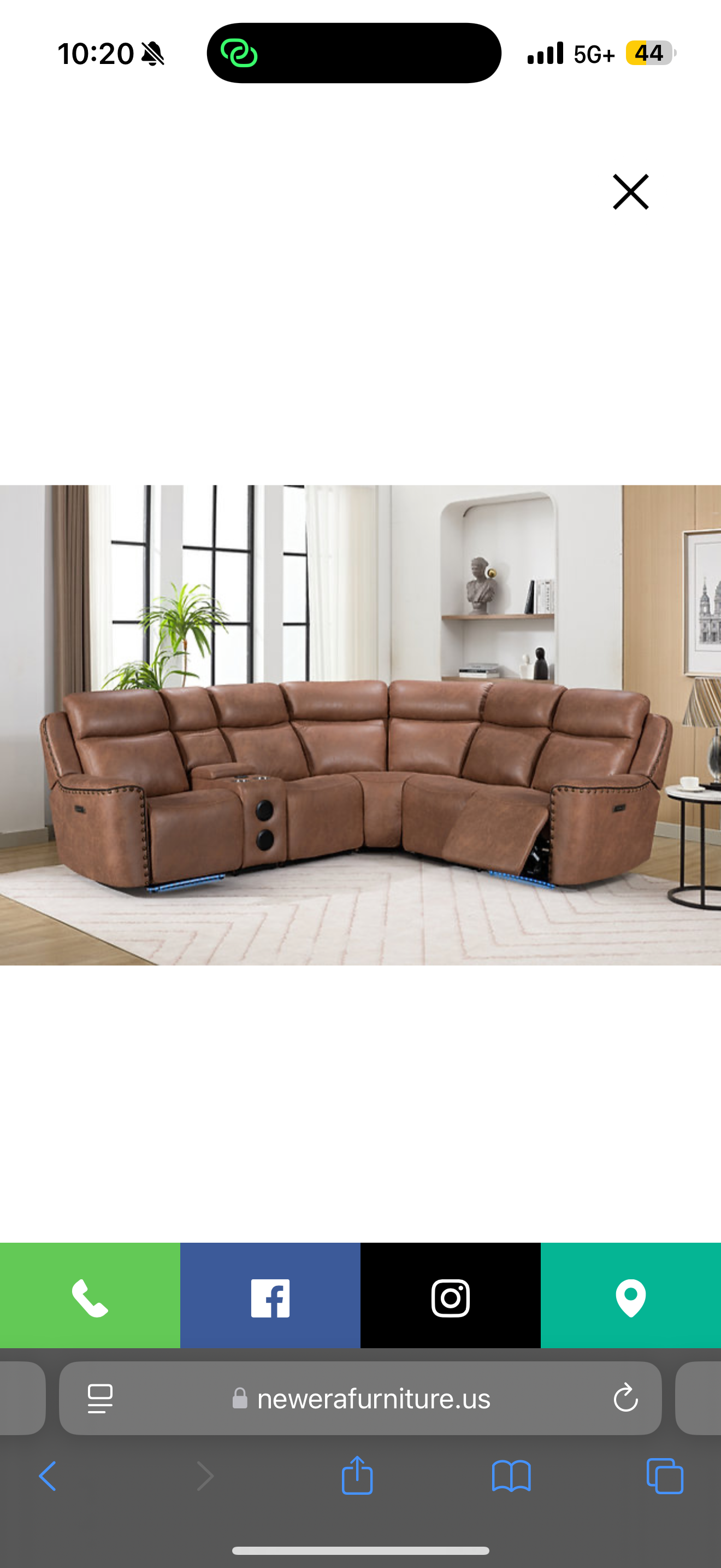 Romi Sectional Reclining (Brown) (NE)