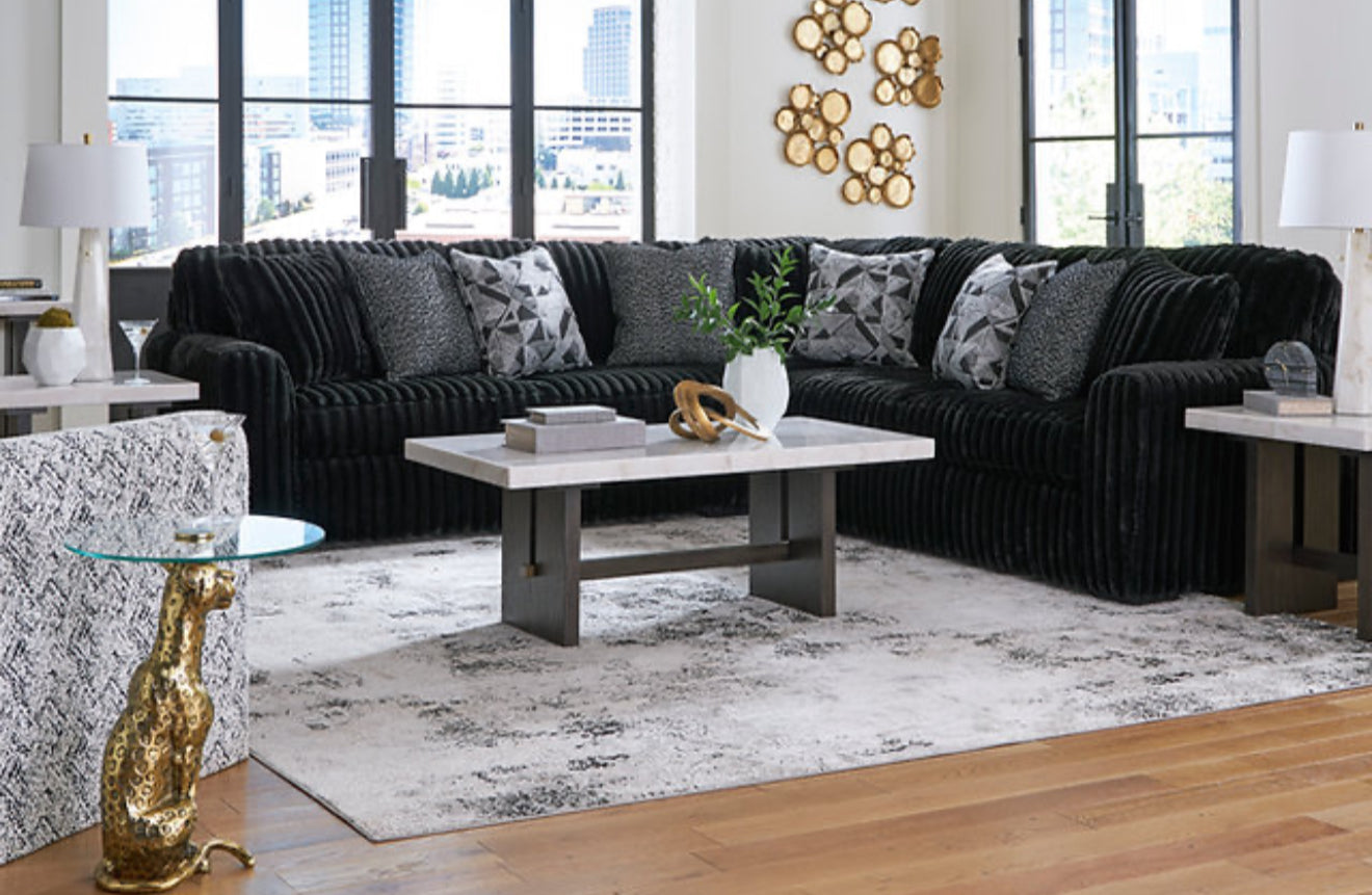 Ashely Midnight Madness 3pcs Sectional (NE)