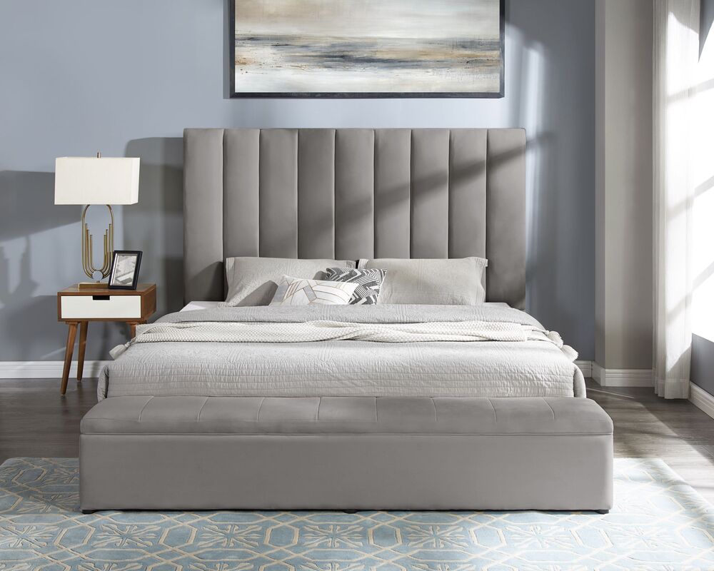 Valencia - Gray Platform Bed (HH)