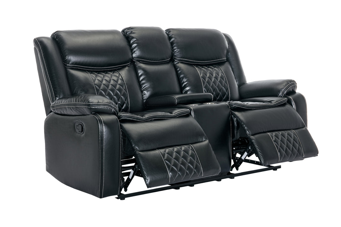 Weston Black - 3PC Reclining Living Room Set (HH)