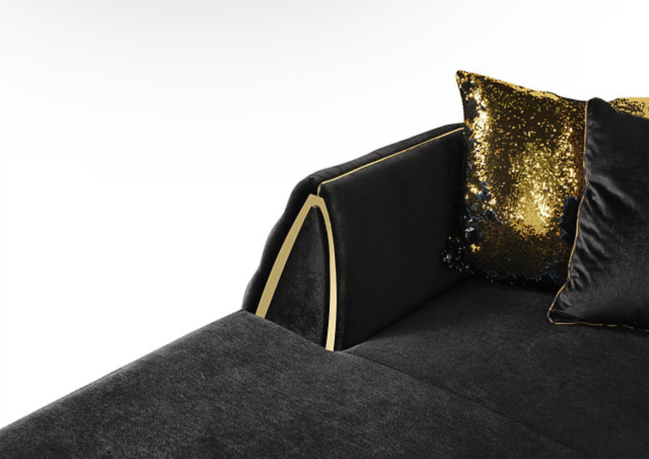 Sicilya Sectional (Black) (NE)
