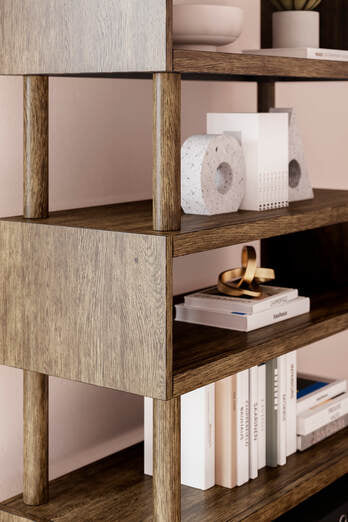H683-17 - Bookcase (Warm Brown) (HH)