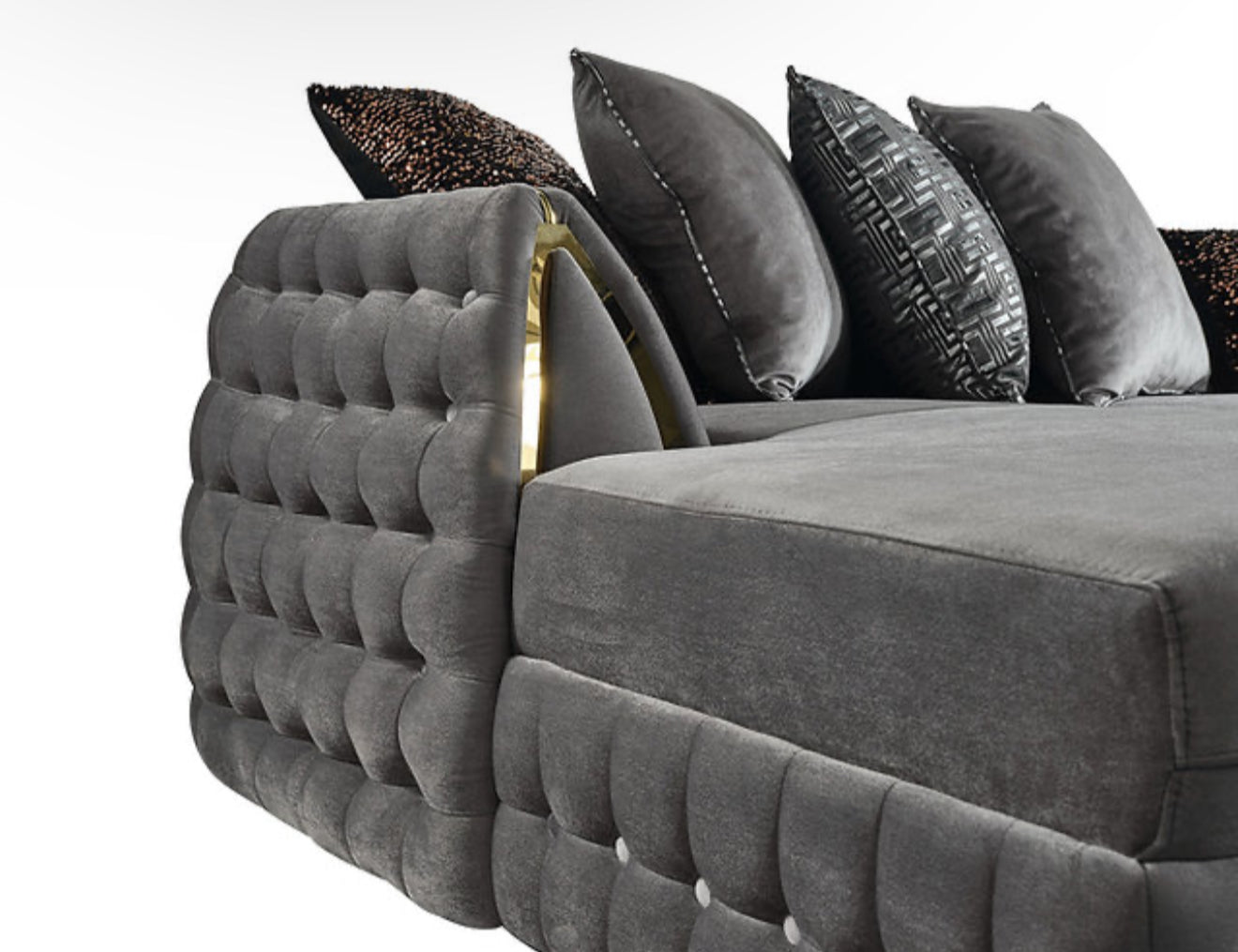 Sicilya Sectional (Grey) (NE)