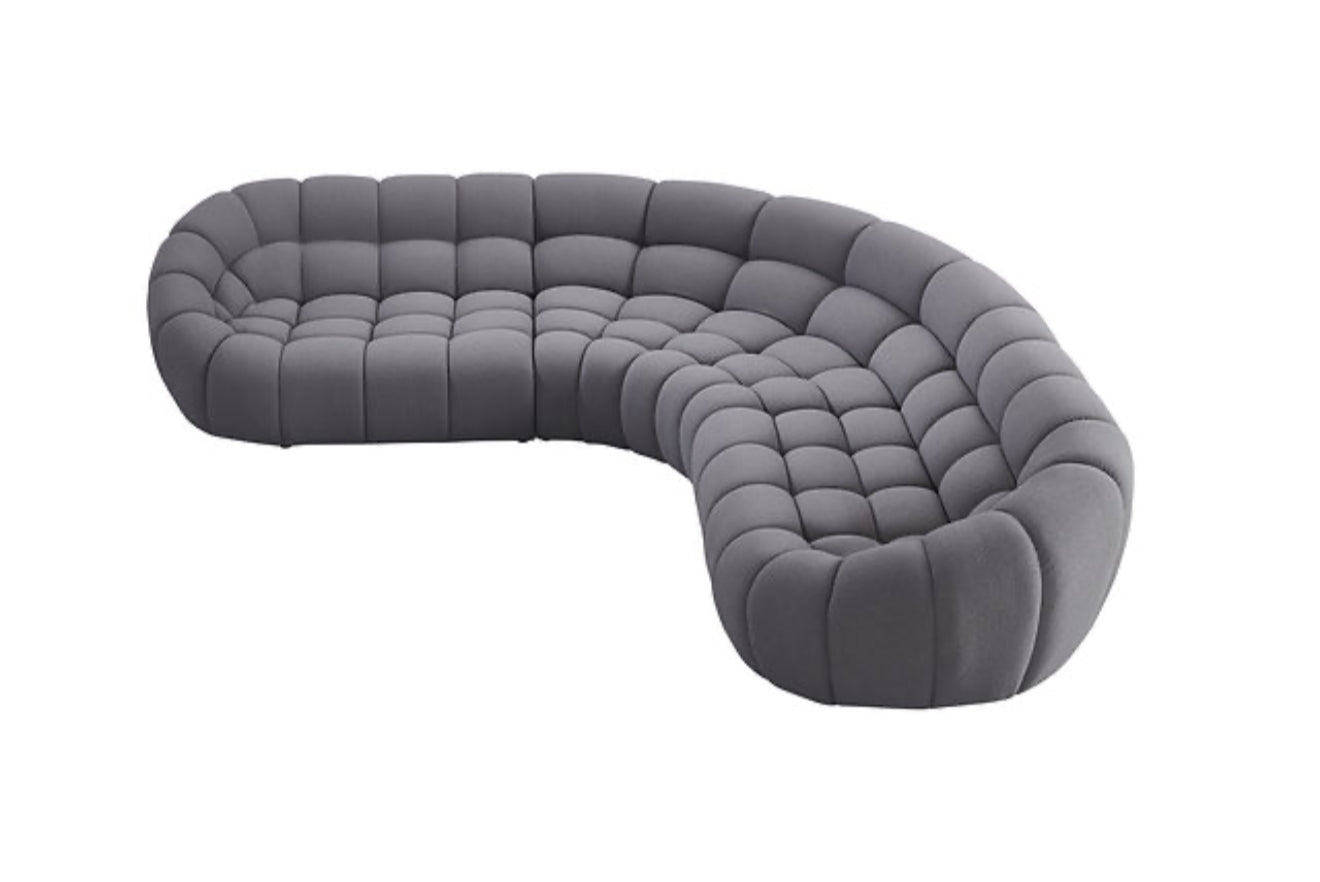 Bubbles Sectional (Grey) (NE)