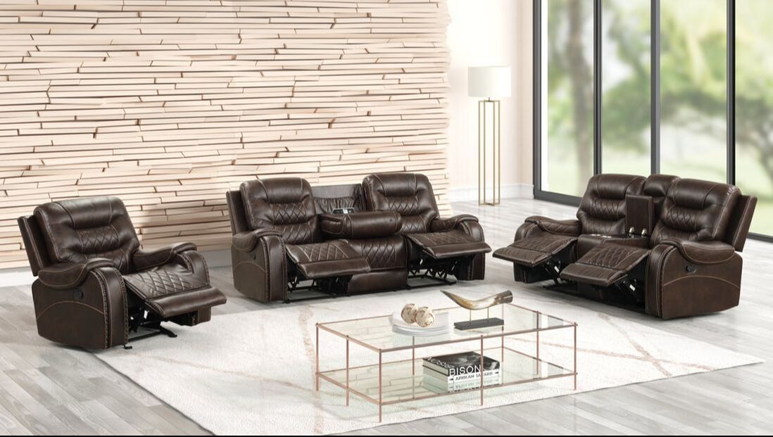 Ashley2002 Brown OVERSIZED 3PC Reclining Set (HH)
