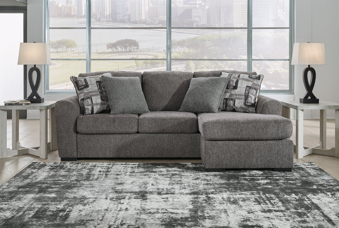 Ashley Pewter Sofa Chaise (HH)