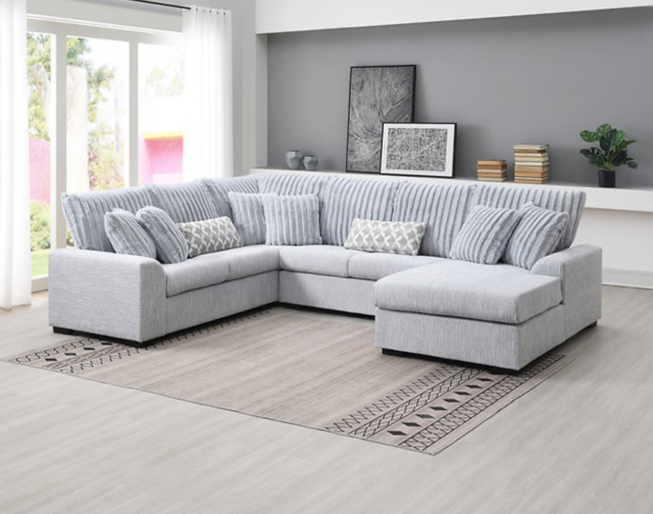 Brady Sectional (Grey)(NE)