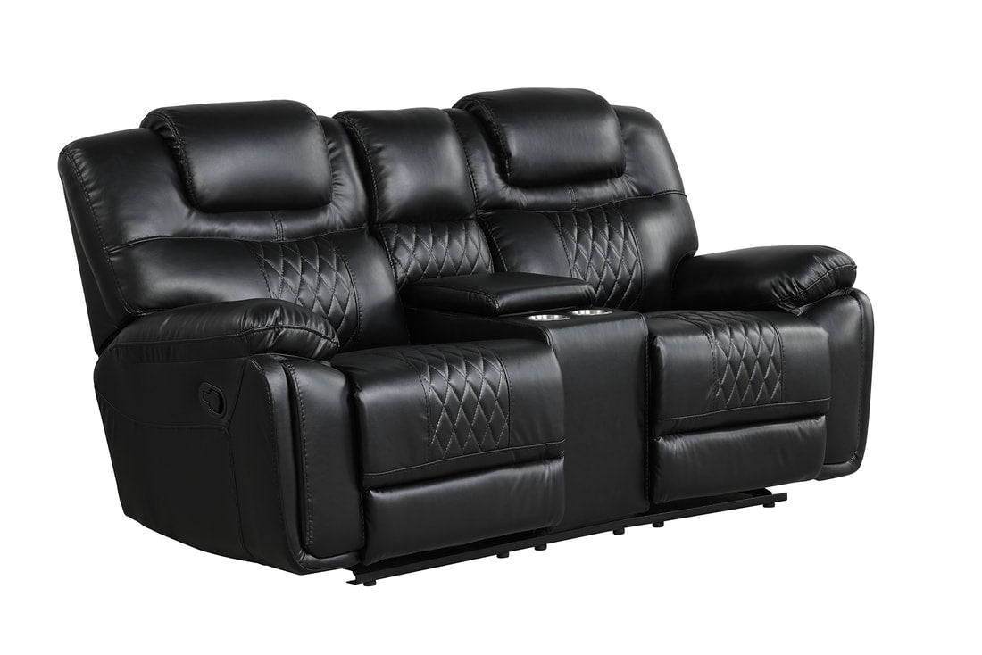 Galveston Black - 3PC OVERSIZED Reclining Set (HH)
