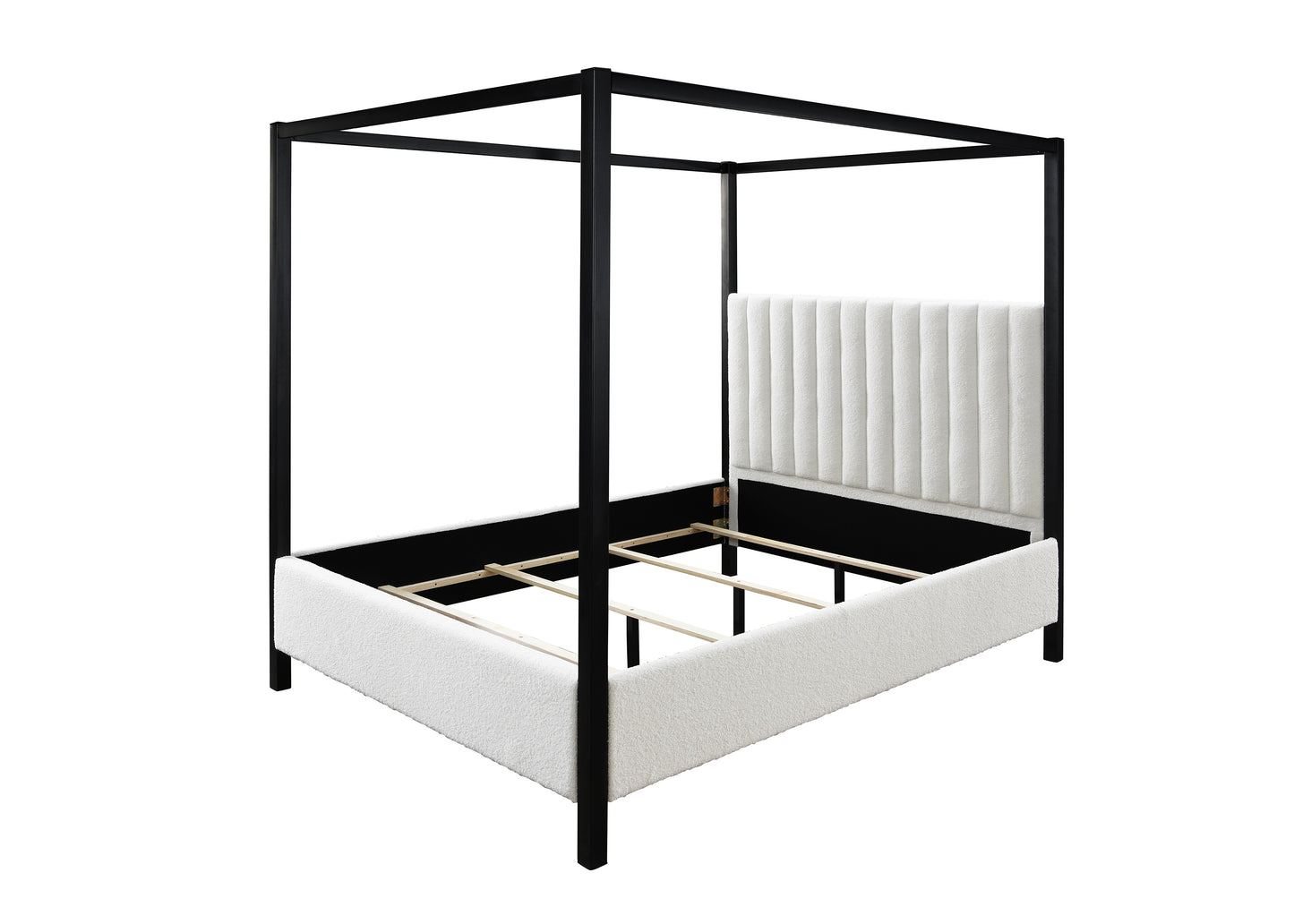 ADALYN KING BOUCLE FOOTBOARD WHITE (CM)