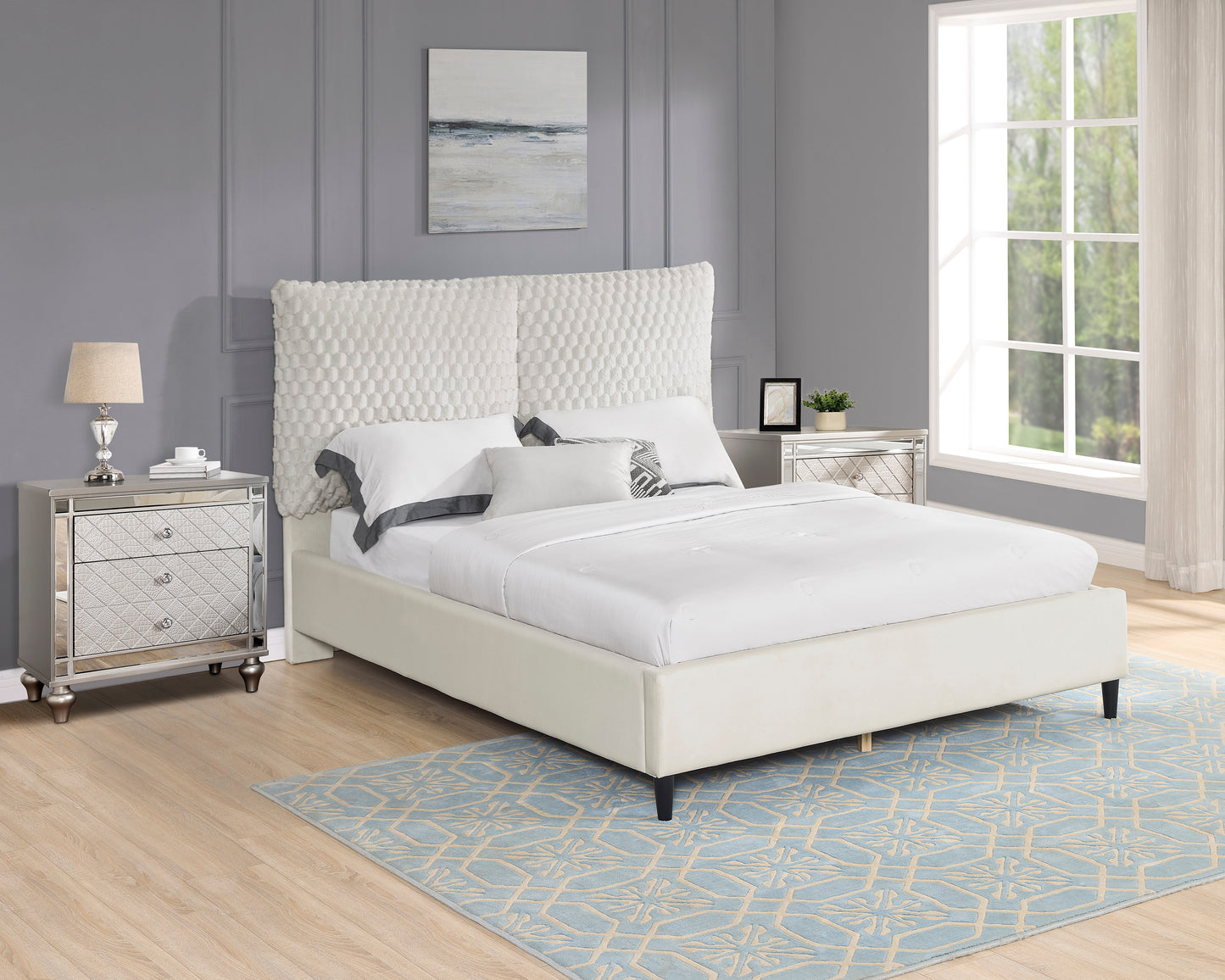 VIOLET WHITE DOVE BED FRAME (CM)