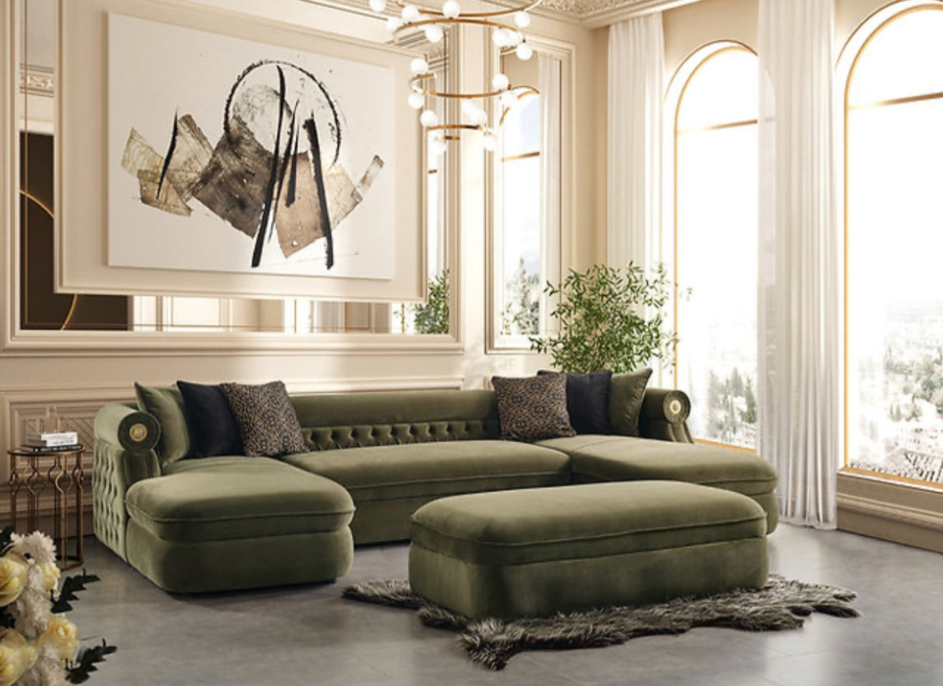 Brooklyn Sectional (Green) (NE)