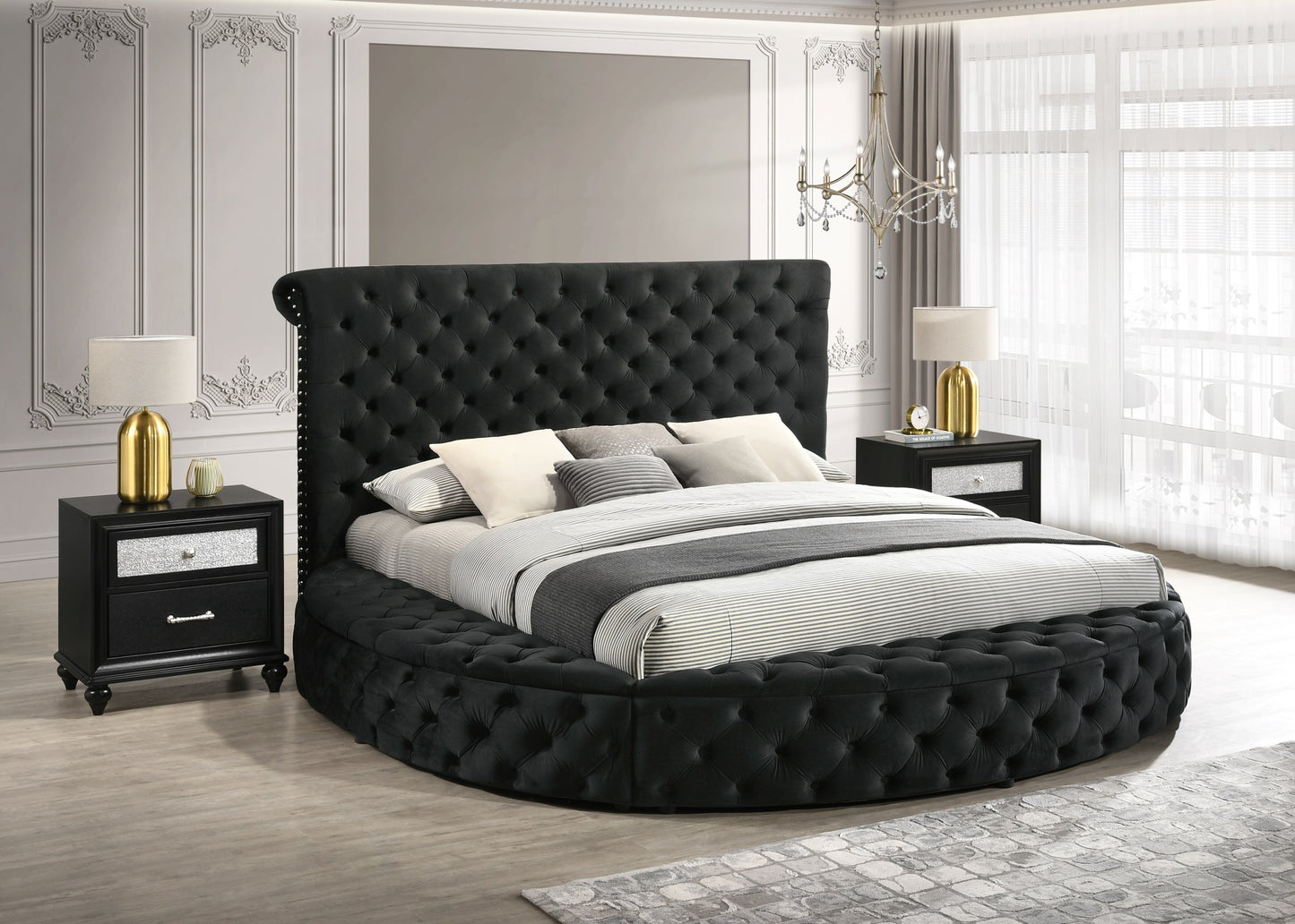 BRIGITTE STORAGE BED FRAME (BLACK) (CM)