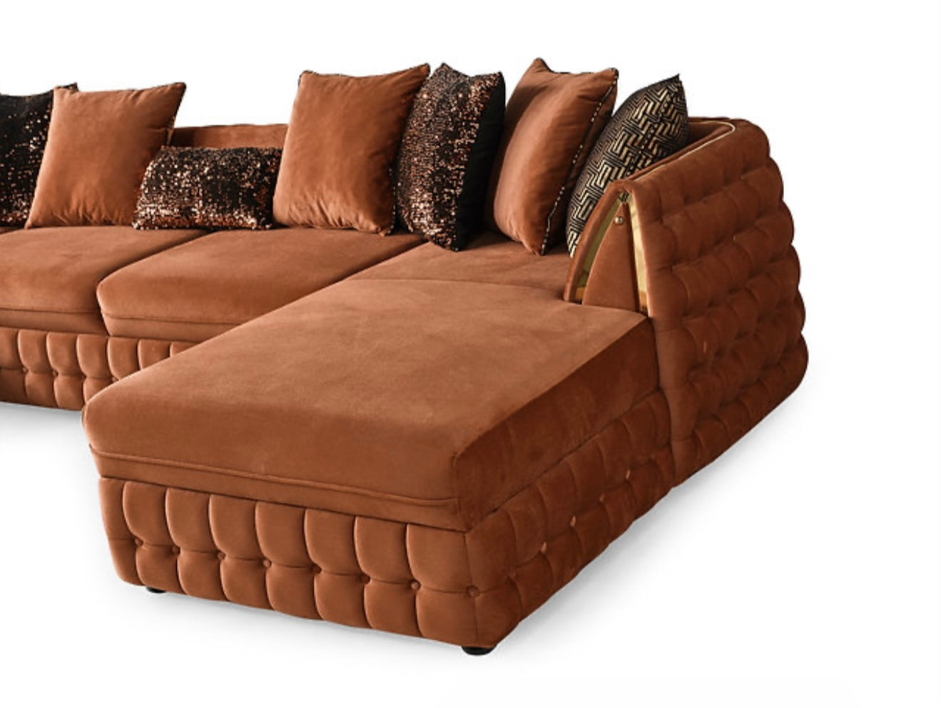 Sicilya Sectional (Rust Orange) (NE)