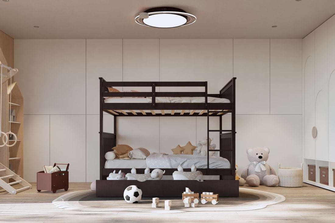BB30 Full/Full Bunk Bed w/Twin Trundle Espresso (HH)
