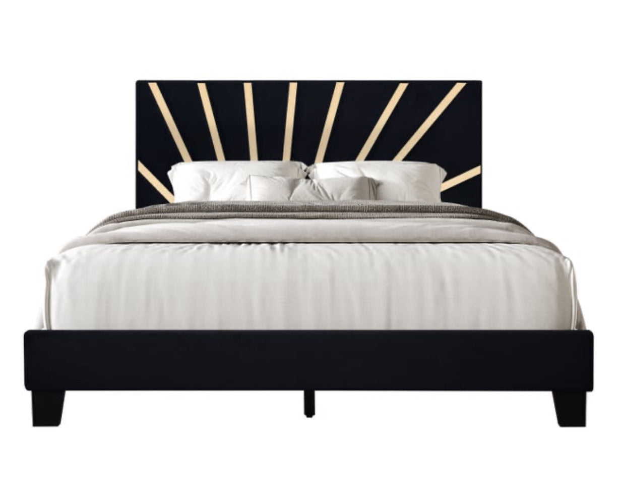 Nico Black Platform Bed (HH)