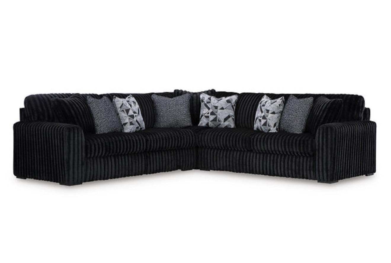 Ashely Midnight Madness 3pcs Sectional (NE)