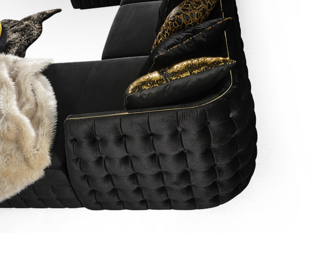 Sicilya Sectional (Black) (NE)