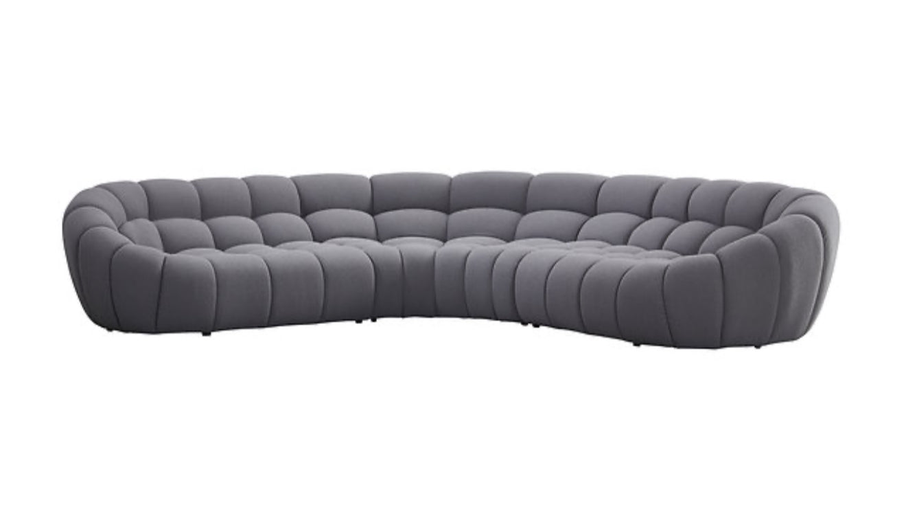 Bubbles Sectional (Grey) (NE)
