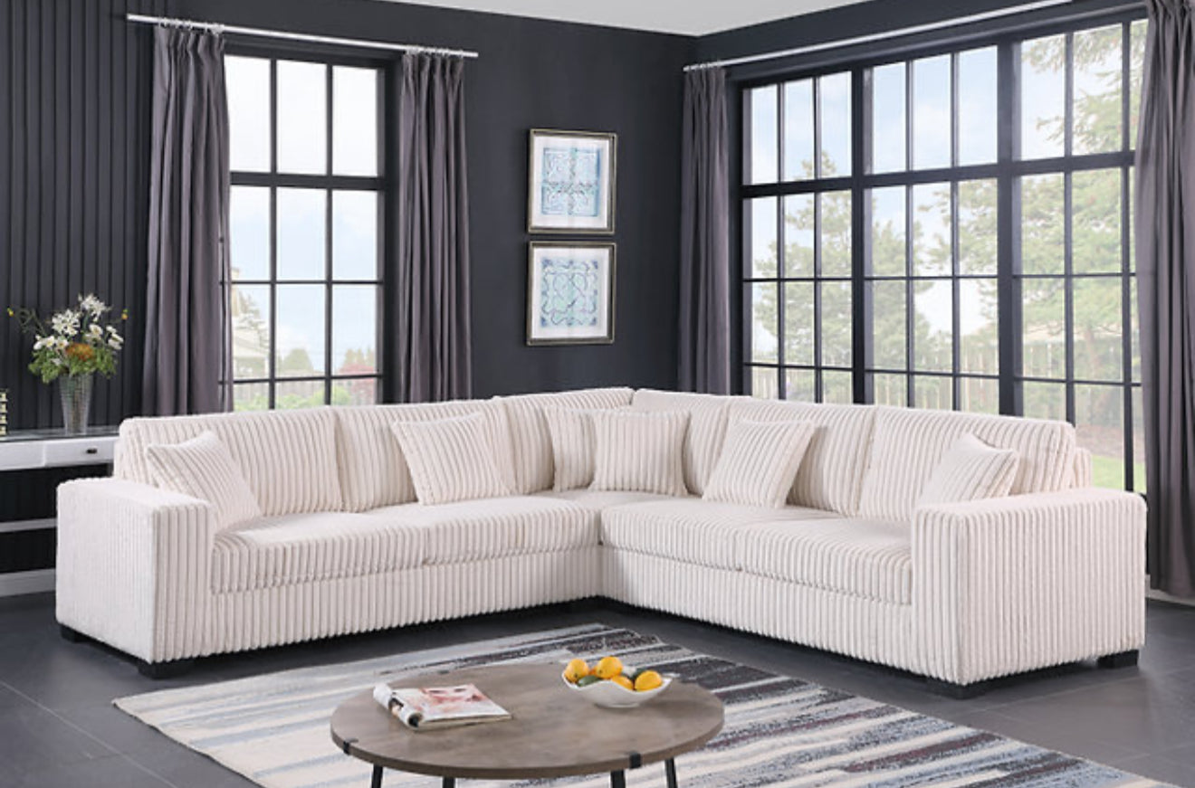 Comfy II 3pcs Sectional (Cream) (NE)