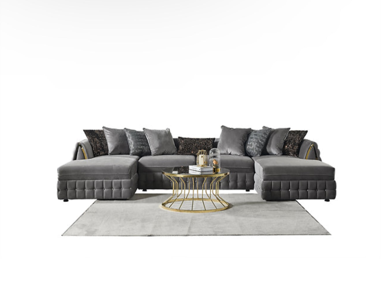 Sicilya Sectional (Grey) (NE)