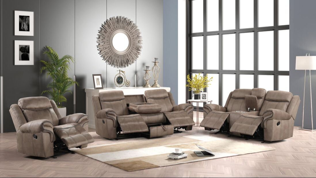 Andres Brown - 3pc Reclining Living Room Set (HH)