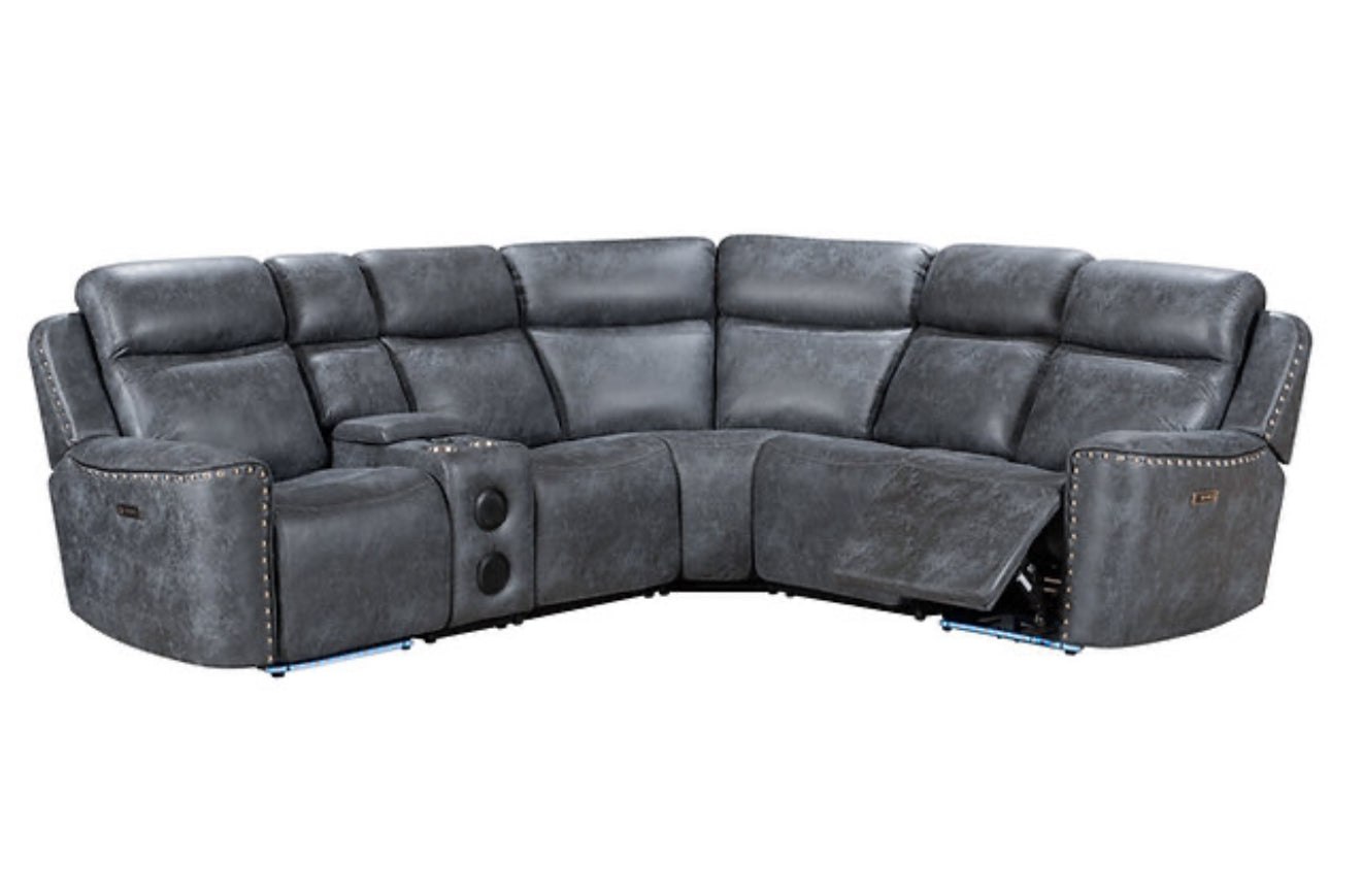 Romi Sectional Recliner (Grey) (NE)